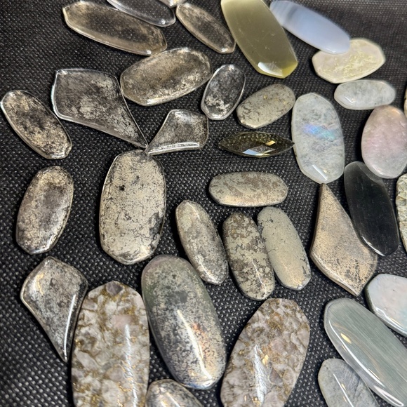 Large lot of gemstones: agate labradorite cabochon marcasite & more - Picture 3 of 6